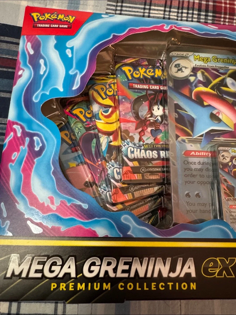 Mega Greninja-EX Premium Collection Pokemon TCG Chaos Rising 8 packs new sealed